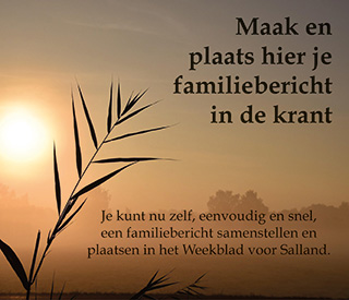 Maak en plaats hier je familiebericht in de krant