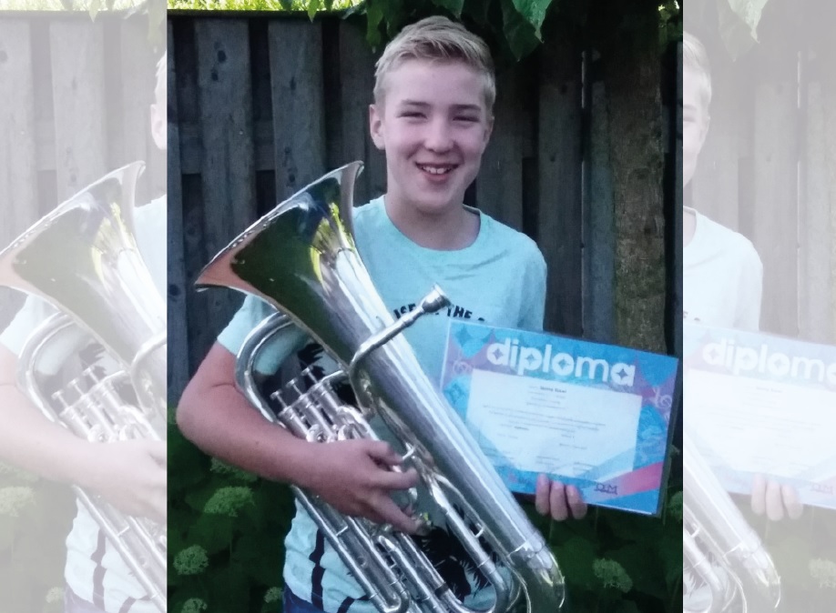 Geslaagde bij muziekvereniging de Broederband
