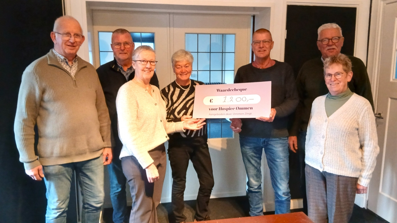 Opbrengst ‘Ommen Zingt’ gaat naar Hospice Ommen
